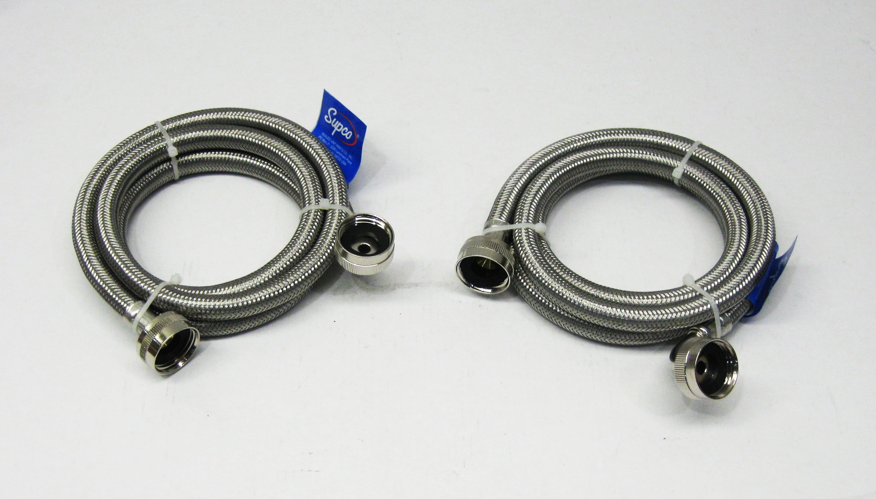 Supco ⅜" X 5' Stainless Steel Hose, 2 Pk, Washers and Dishwashers, 3805FESS2