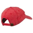 thumbnail image 4 of Christmas Hat Ho Ho Ho Embroidered Washed Dyed Cap - Red OSFM, 4 of 5