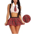 thumbnail image 2 of Conjunto de ropa interior sexy Traje de traje de escenario de tentación uniforme Traje de ropa de cosplay suave, Blanco, L Kearding XX000043-17, 2 of 7