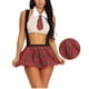 thumbnail image 2 of Conjunto de ropa interior sexy Traje de traje de escenario de tentación uniforme Traje de ropa de cosplay suave, Blanco, S seitruly XX000043-01, 2 of 7