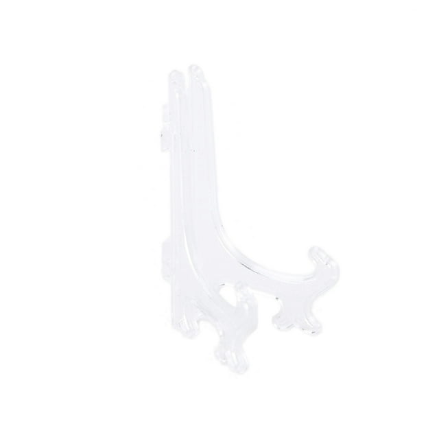12pcs Foldable Plastic Display Easel Stand Plate Dish Bowl Picture Photo Frame Photo Pedestal Holder (Transparent)
