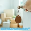 thumbnail image 5 of Uxcell Leather Key Fob, 2 Pack Genuine Leather Air Tag Holder Portable Key Fob Keychain, Brown, 5 of 6