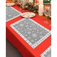 thumbnail image 4 of Christmas Placemats Set of 6 Snowflake Christmas Placemats for Dining Table Geometric Snowflake Gray Table Mat Winter Holiday Home Party Kitchen Table Decorations, 4 of 6