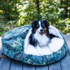 Snoozer Orthopedic Cozy Cave Dog Bed, Small, Olive Micro, Hooded Orthopedic Dog Bed - image 8 of 10