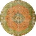 thumbnail image 1 of Ahgly Company Indoor Round Traditional Gold Persian Area Rugs, 3' Round, 1 of 6