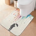thumbnail image 2 of Yayeee Bath Rugs for Bathroom Floor Set of 2 Non Slip Fluffy Soft Absorbent Mat, Black Astronaut, 2 of 7