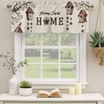 thumbnail image 2 of Sweet Home Curtain Valances for Windows, Kitchen Valance Window Treatments Panel 2 Pack, Western Stars Bird Houses Farmhouse Retro Rod Pocket Short Curtains for Bathroom Bedroom 54 x 18 Inch, 2 of 8