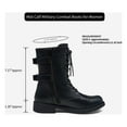 thumbnail image 6 of VEPOSE Women's Mid Calf Boots Military Combat Bootie With Pocket Black Size 9, 6 of 6
