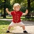 thumbnail image 7 of Kogui Boys Summer Clothes Set Toddler Boy Clothes Cartoon Cotton Summer Short Sleeve T-Shirt and Shorts Kids Outfit Set 5T 6T (Red,5-6 Years), 7 of 7