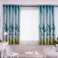 thumbnail image 3 of Cortina Deco Lily Printing Ventana Persianas Sala de estar opacas (Azul) Likrtyny Libre de BPA, 3 of 9