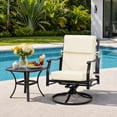 thumbnail image 3 of Aoodor 4-Piece Outdoor Chair Cushions 45 x 22 x 4 Inch Patio Furniture Seat Cushion - Cream Yellow, 3 of 10