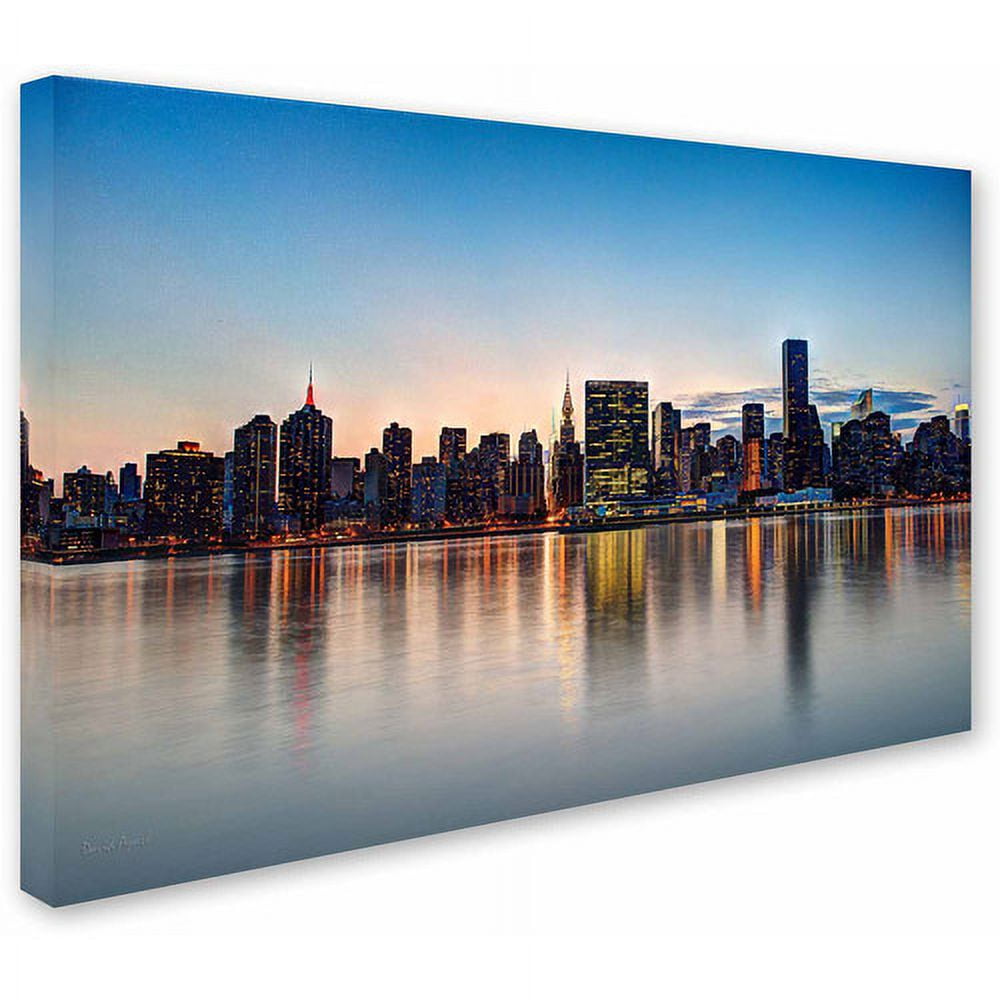 Trademark Fine Art "Midtown NYC Over the East River-I" Canvas Art by David Ayash