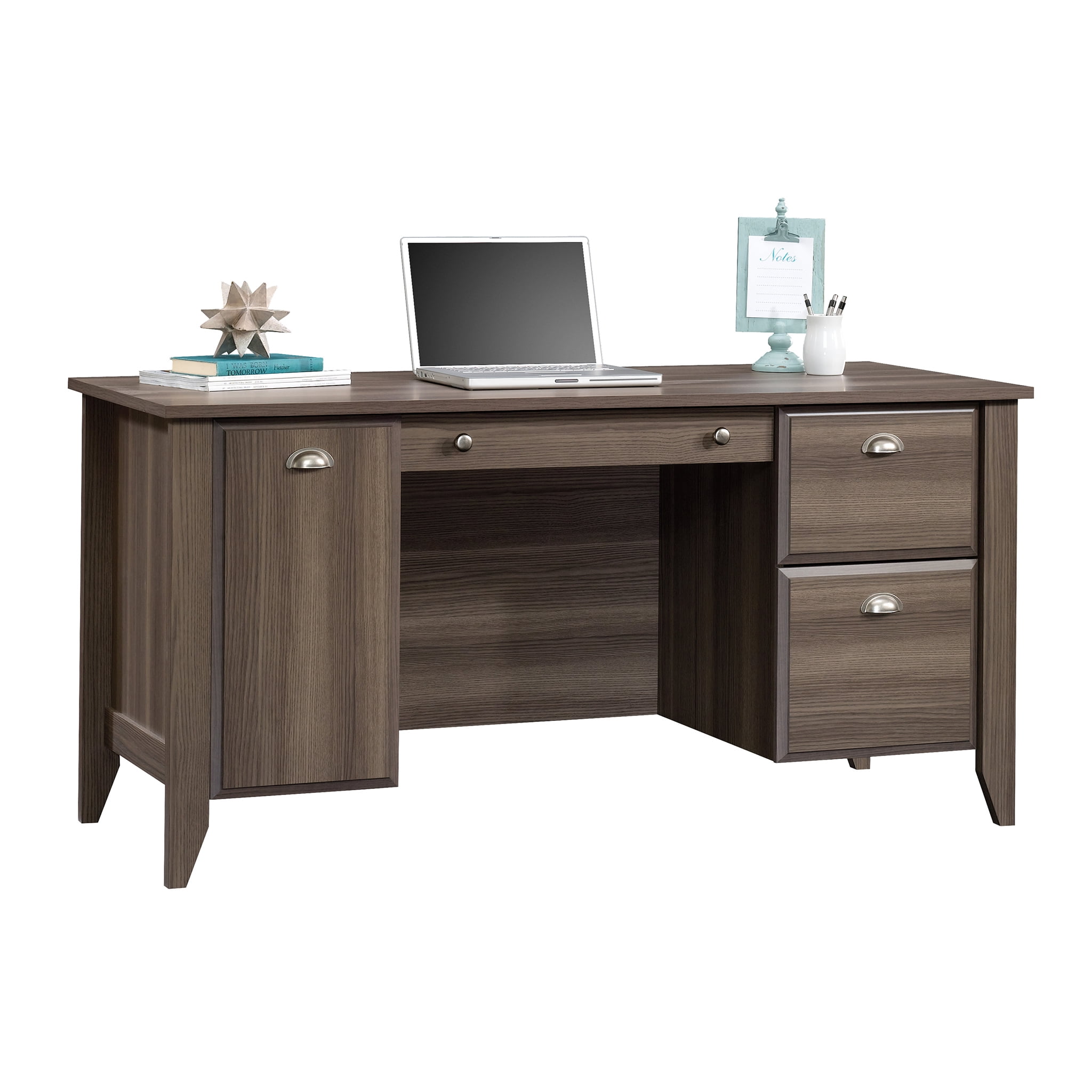 Sauder Shoal Creek Computer Desk Diamond Ash Finish Walmart Com