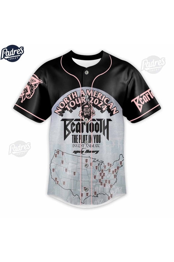 Beartooth Band North American Tour 2024 Custom Baseball Jersey Shirt