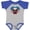 Heather and Royal, variant on Inktastic Pug Dog Patriotic US Flag Heart Boys or Girls Baby Bodysuit