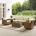 thumbnail image 2 of Crosley Furniture Bradenton 5-Piece Fabric Swivel Rocker and Sofa Set in Sand, 2 of 19