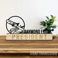 thumbnail image 5 of Craftnamesign Custom Wooden Trombone Instrument Desk Name Plate, Musical Instrument Metal Nameplate, 5 of 5
