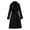 Black, variant on Women’s Double-Breasted Trench Coat, Mid-Length Belted Overcoat, Water-Resistant Windbreaker, 13 Colors, Sizes S–XXXL