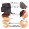 thumbnail image 5 of Ustar Ombre Body Wave Human Hair Closure T1B/4/27 Color Brazilian Virgin Human Hair Ombre 3 Tone Body Wave Human Hair 4x4 Lace Closure Free Part Closure Transparent Lace 14", 5 of 6