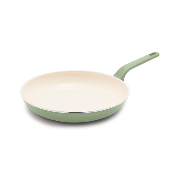 GreenPan Essence 12″ Ceramic Nonstick Frypan – Oven Safe, Dishwasher Safe, Stay-Cool Handle, Sage Green