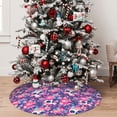 thumbnail image 4 of KLL 30" Christmas Tree Skirt cool Skull flower colorful Xmas Tree Skirts Mat for New Year Xmas Holiday Party Indoor Outdoor Home Decoration, 4 of 5