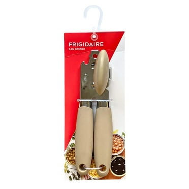 Frigidaire Stainless Steel Manual Can Opener with Soft Touch Handle, Oversized Handheld Easy Turn Knob