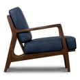 thumbnail image 3 of Poly and Bark Poly & Bark Verity Leather Lounge Chair - Full Grain Genuine Italian Leather Midnight Blue, 3 of 5