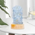 thumbnail image 2 of Lámpara de noche de cristal natural creativa decorativa para tocador, sala de estar y dormitorio. Luz calida, 2 of 9
