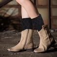 thumbnail image 5 of snilers Womens Boot Cuffs Crochet Knitted Boot Socks Short Stretch Leg Warmers Boot Topper Socks for Girls Multicolour, 5 of 5