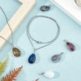 thumbnail image 5 of 1 Box DIY Pendant Necklaces Making Kits Including Natural Gemstone Pendants 304 Stainless Steel Necklace Making Teardrop Stainless Steel Color Necklace, 5 of 8