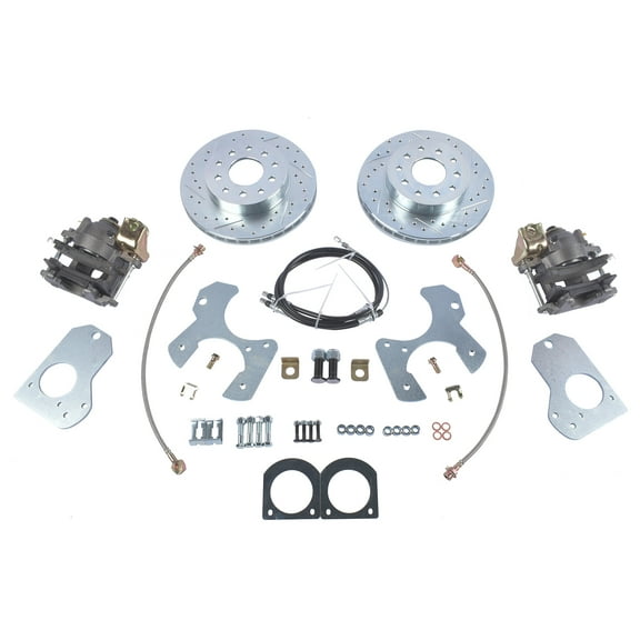 NEWZQ 10-Bolt Rear Disc Brake Conversion Kit Drilled Rotor for G-Body Chevrolet Camaro 1978-1992