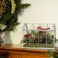 thumbnail image 4 of Northlight Cardinal Boxwood Artificial Christmas Greenhouse Arrangement - 9" - Red and Green, 4 of 4