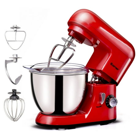 Professional Food Mixers - Costway Electric Food Stand Mixer 6 Speed 4.3Qt 550W Tilt-Head Stainless Steel Bowl