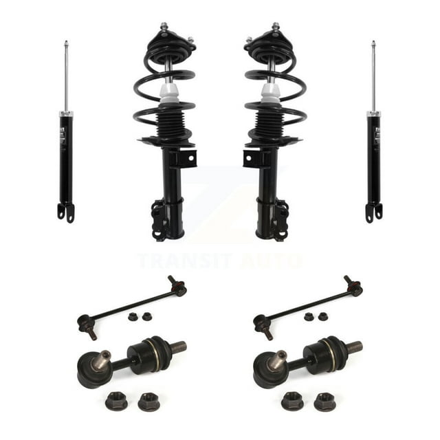 Transit Auto Front Rear Complete Suspension Strut Shock & TOR sway Bar Link Kit (8Pc) for Car Hyundai Sonata Kia Optima - Left Right Side (Driver Passenger) KSS-107763