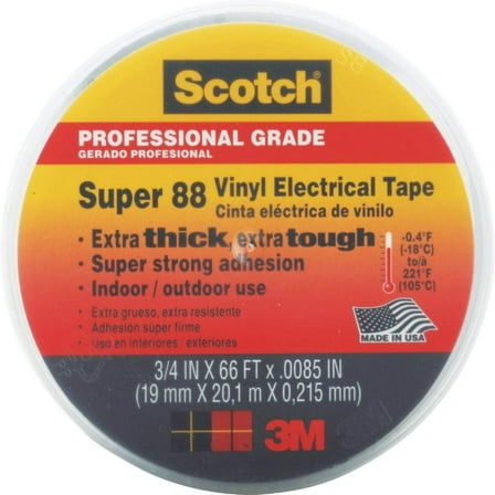 Scotch 3/4 in. W x 66 ft. L Black Vinyl Electrical Tape