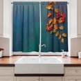 thumbnail image 2 of Ambesonne Fall Colors Kitchen Curtains, Red Fruits and Leaves, 55"x45", Dark Cadet Blue Marigold, 2 of 3