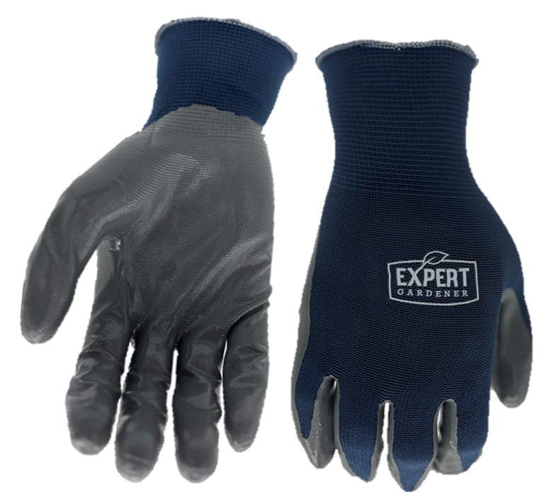 (2 pack) Expert Gardener 5 Pair Nitrile Garden Gloves, Large