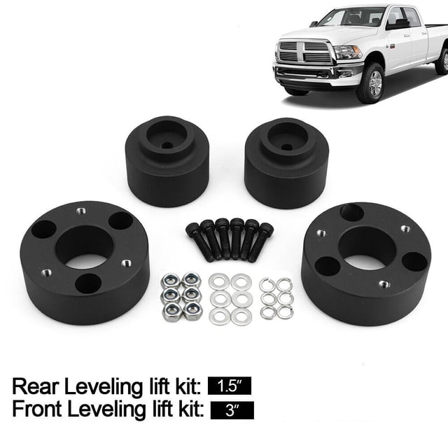 3" Front + 1.5" Rear Full Lift Kit Leveling Kit for Dodge for Ram 1500 4WD 2WD Black