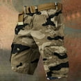 thumbnail image 2 of WTOBBY Men's Large Size Summer Casual Shorts, Loose Fit Camouflage Print, Multi-Pocket Utility Style, 5-Inch Length Without Belt, Perfect for Work and Leisure,Earthy Yellow XL, 2 of 5