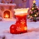 thumbnail image 1 of Calcetas de Navidad Botas Luz de noche | Decoración navideña LED de resina roja | Portaplumas portátil y mono | Plástico duradero | Adorno festivo de copo de nieve | Regalo de 4,5 pulgadas, 1 of 7