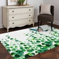 thumbnail image 3 of Spring Plants Area Rugs 3x5 ft Watercolor Bird Gradient Green Eucalyptus Leaves Washable Rug Non Slip Indoor Carpet Absorbent Floor Mat for Living Room Bedroom Dining Room, 3 of 9