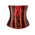 thumbnail image 5 of Women Sexy Spaghetti Straps Lace Up Ribbon Push Up Underbust Corset Bustier Top Bridal Dress Body Shaper Waist Trainer Slimming, 5 of 6