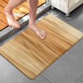 thumbnail image 4 of 20x32 Inch Ultra Soft Faux Bath Mat Non Slip Absorbent Microfiber Bathroom Rug, Wood Print, 4 of 5