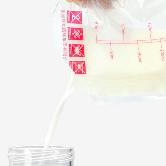 GOOHOCHY Breast Milk Storage Bags Leakproof and SelfStanding for Freshness with Marking 200ml