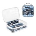 thumbnail image 3 of Blue Monster Truck Clear Cosmetic Bags with Handles PVC Toiletry Bags Zipper Waterproof Portable for Traveling 2 Pcs, 3 of 7