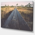 thumbnail image 2 of Wood Footpath on the Bog in Fall - Large Landscape Canvas Art, 2 of 4