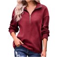 thumbnail image 1 of Mujeres moda casual sólido manga larga camiseta top blusa pulóver Fridja fjkfkj7897, 1 of 7