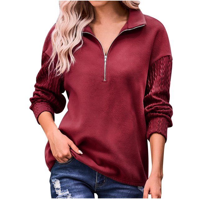 Mujeres moda casual sólido manga larga camiseta top blusa pulóver Fridja fjkfkj7897