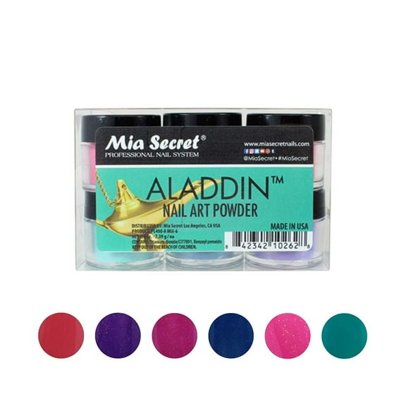 Mia Secret Aladdin Nail Art Powder- 6 PCS