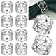thumbnail image 1 of Paquete de 10 servilleteros de plata con huecos de metal, servilleteros universales, decoración de mesa, servilletero, anillo para boda, fiesta, cena, aniversario, fiesta navideña, 1 of 4